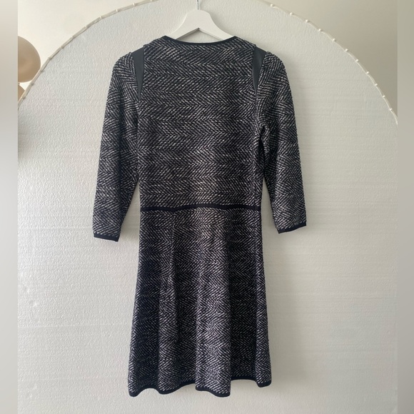Ann Taylor Knit Dress with Leather Shoulder Detail size Small Petite - Picture 2 of 5